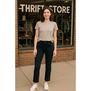 MOTHER Dazzler Ankle Fray Jeans Holding Hands Dark Wash Size 28